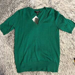 Banana Republic Emerald V-Neck Sweater